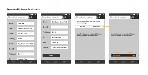 Save profile information after a form is submitted bug 985530.