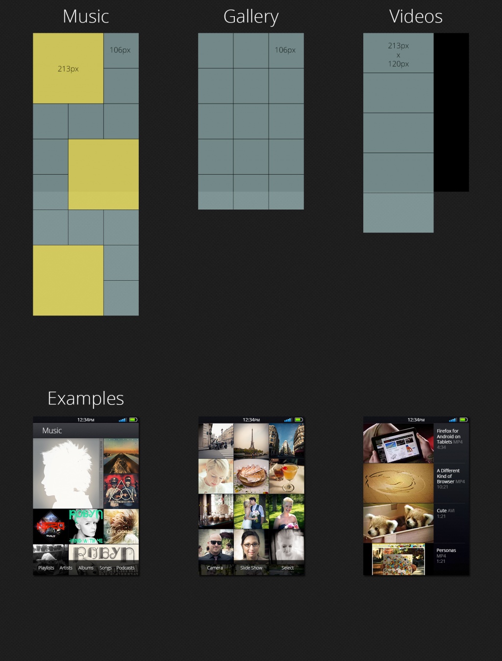 Media grid layout